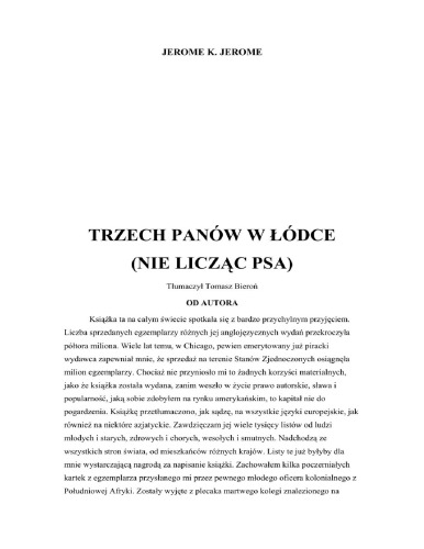 Trzech panów w łódce, nie licząc psa