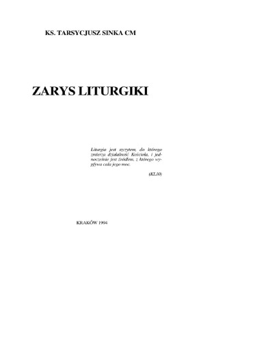 Zarys liturgiki