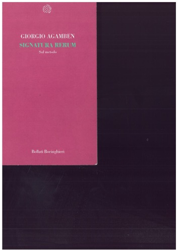 Signatura rerum. Sul metodo