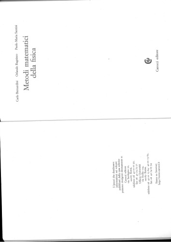 Metodi Matematici per la fisica