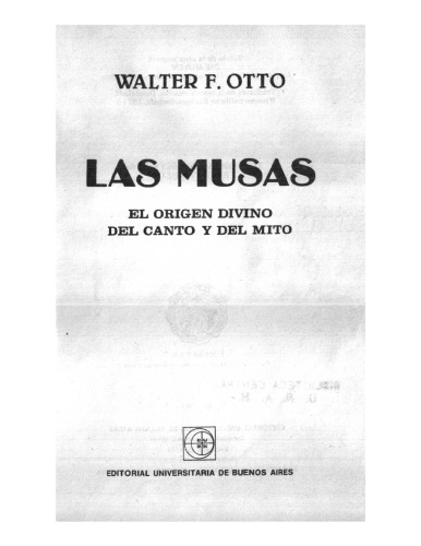Las musas : el origen divino del canto y del mito