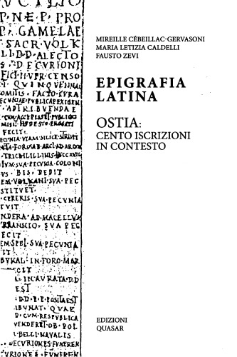Epigrafia latina. Ostia: cento iscrizioni in contesto