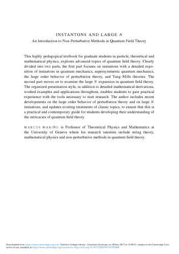 Instantons and Large N: An Introduction to Non-Perturbative Methods in Quantum Field Theory