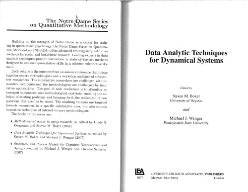 Data Analytic Techniques for Dynamical Systems