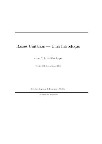 Raízes Unitárias - Uma Introdução