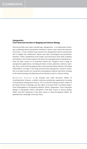 Optogenetics: From Neuronal Function to Mapping and Disease Biology