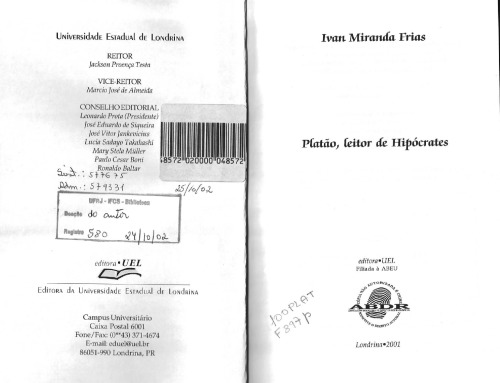 Platão, leitor de Hipócrates