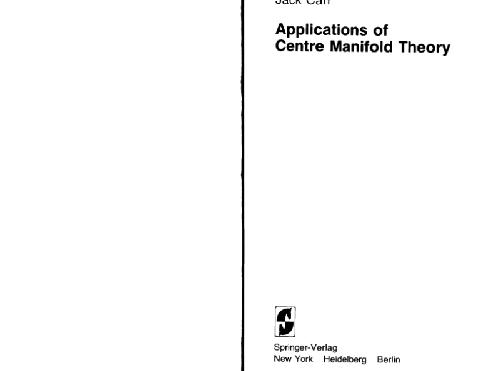 Applications of Centre Manifold Theory