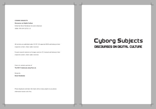 Cyborg Subjects: Discourses on Digital Culture