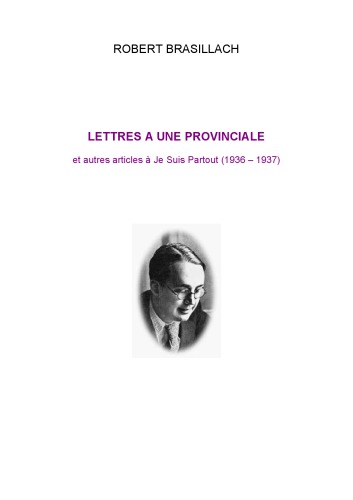 LETTRES A UNE PROVINCIALE