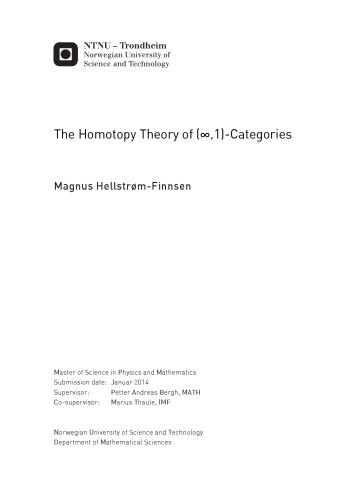 The Homotopy Theory of (∞,1)-Categories