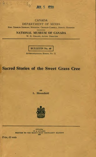 Sacred Stories of the Sweet Grass Cree