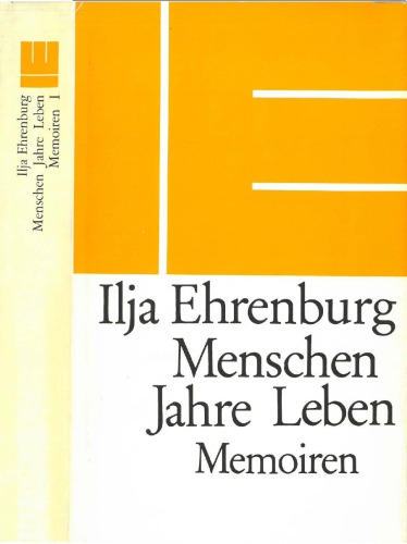 Menschen, Jahre, Leben Memoiren Band I