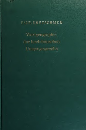 Wortgeographie der hochdeutschen Umgangssprache