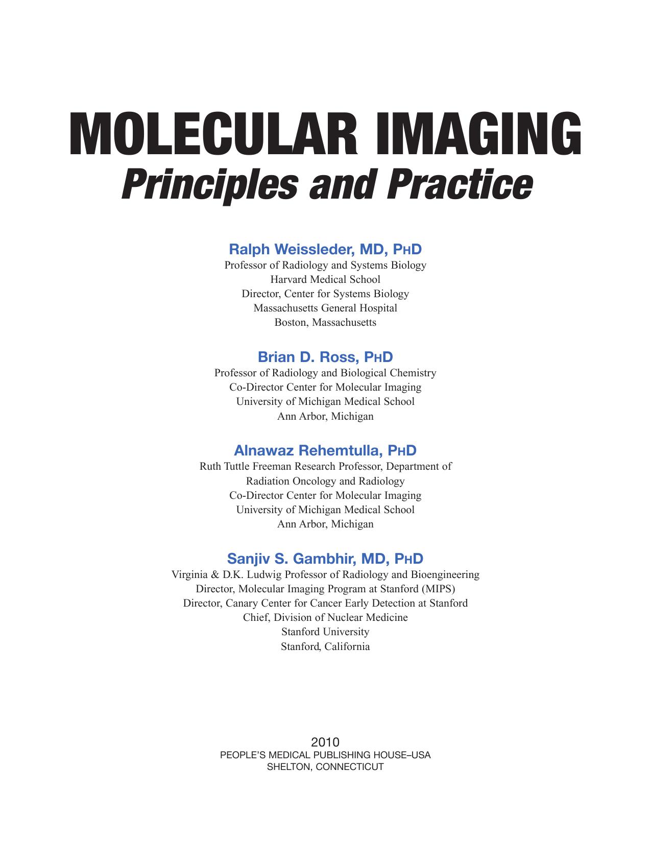 Molecular Imaging: Principles and Practice