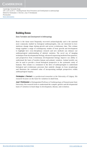 Building Bones: Bone Formation and Development in Anthropology