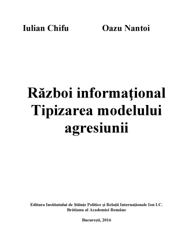 Razboi informational: Tipizarea agresiunii informationale a Federatiei Ruse