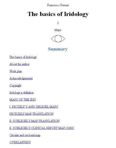 The Basics of Iridology 2 - Maps