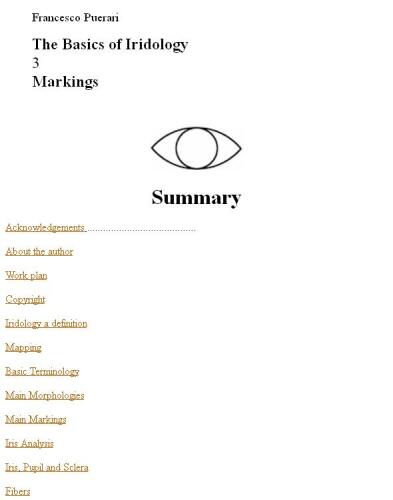 The Basics of Iridology 3 - Markings