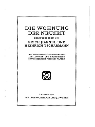 Die Wohnung der Neuzeit