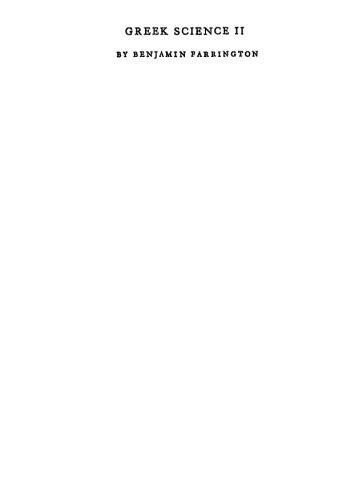 Greek Science Its Meaning For Us