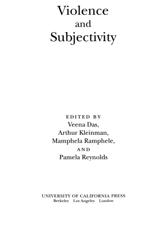 Violence and Subjectivity