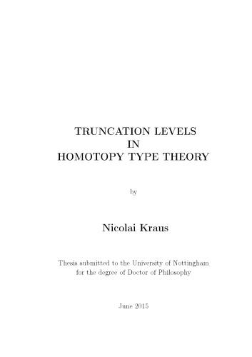 Truncation levels in homotopy type theory