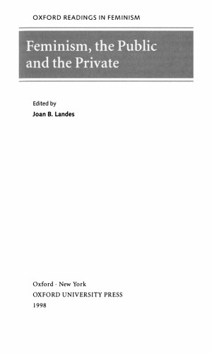 Feminism, the Public and the Private
