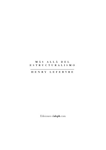 Más allá del estructuralismo