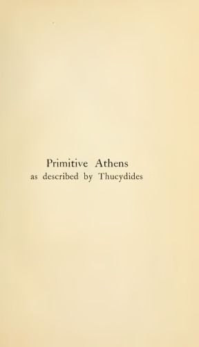 Primitive Athens as described by Thucydides