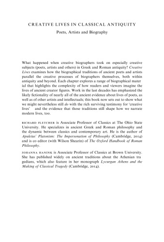 Creative Lives in Classical Antiquity: Poets, Artists and Biography