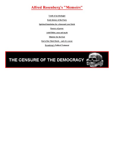 Memoirs of Alfred Rosenberg