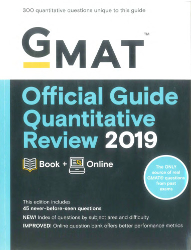 GMAT Official Guide Quantitative Review 2019: Book + Online