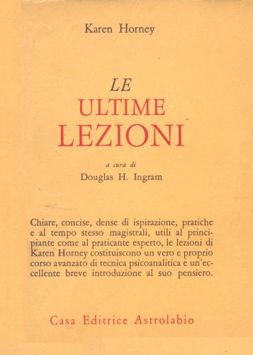 Le ultime lezioni