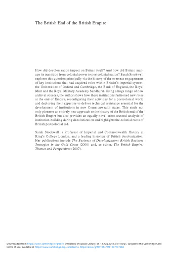 The British End of the British Empire