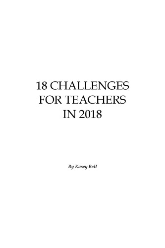 18 Challenges for Teachers in 2018! -