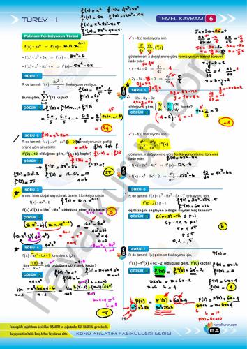 KAF-T Türev (Temel Kavram 6,7,8)