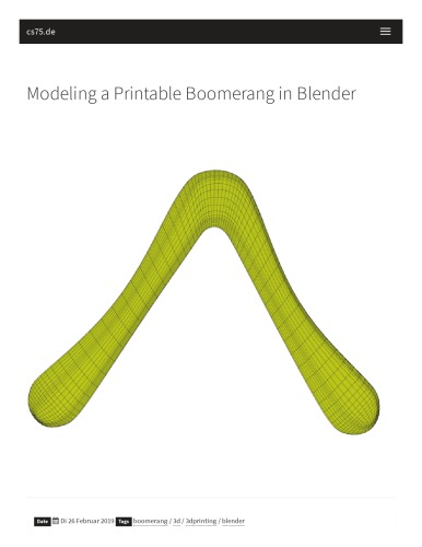Making Boomerang CAD