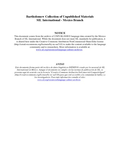 Vocabulário Médico. Tarasco