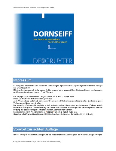 Der deutsche Wortschatz nach Sachgruppen