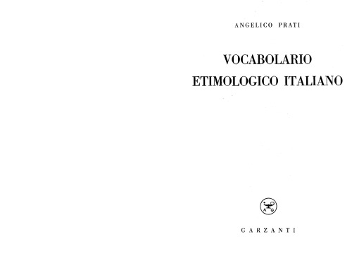 Vocabulario etimologico italiano