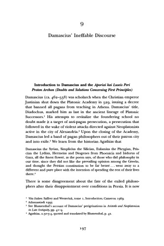 Damascius:  The Ineffable Discourse