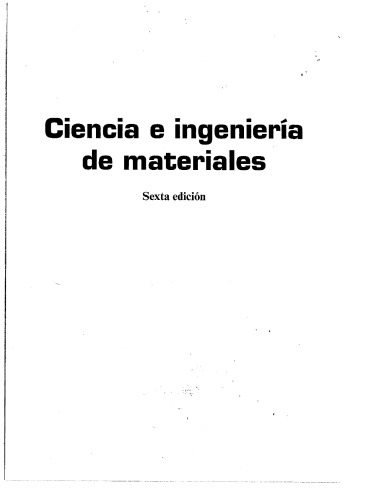 Ciencia e ingeniería de los materiales