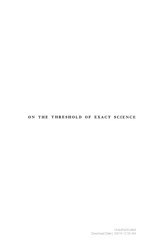 On the Threshold of Exact Science: Selected Writings of Anneliese Maier on Late Medieval Natural Philosophy