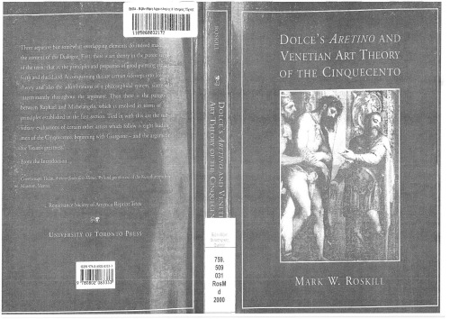 Dolce’s ’Aretino’ and Venetian Art Theory of the Cinquecento