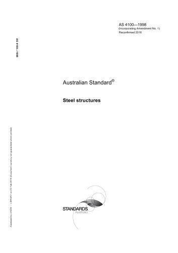 AS 4100 -1998 (Australian Standard: Steel structures)