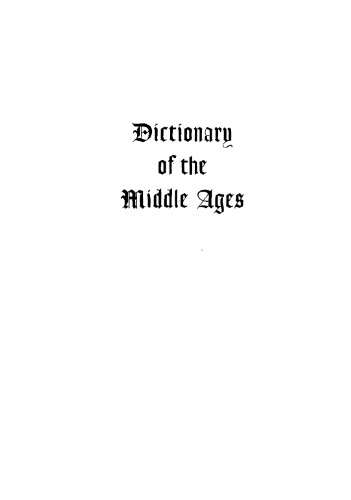 Dictionary of the Middle Ages. Vol. 3: Cabala - Crimea