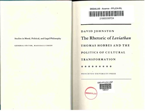 The Rethoric of Leviathan: Thomas Hobbes and the Politics of Cultural Transformation