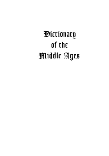 Dictionary of the Middle Ages, Vol. 11. Scandinavian languages - Textiles, Islamic