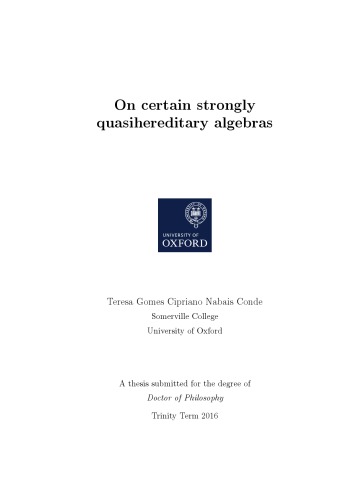 On certain strongly quasihereditary algebras